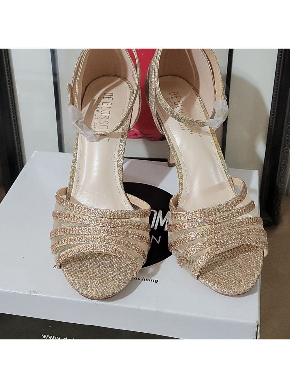 Gold Sparkling Shoes Size 8.5